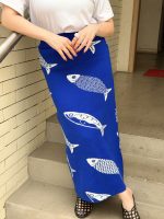 Falda peces azul - Imagen 4