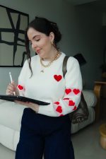 Suéter manga corazón