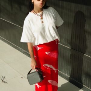 Falda peces roja