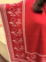 Chal étnico rojo-beige - Imagen 2