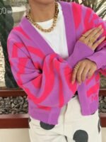 Cárdigan candy lila - fucsia - Imagen 3