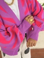 Cárdigan candy lila - fucsia - Imagen 2